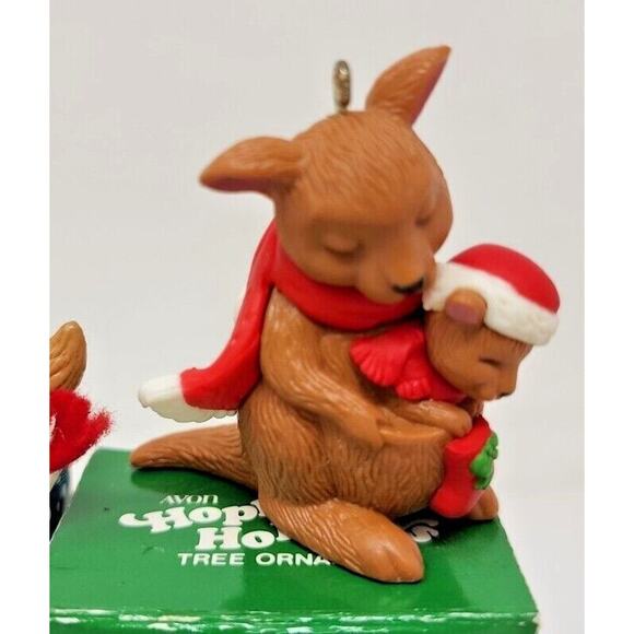 Vintage Avon 3 ornaments Winter Fun & Pals and Hoppy Holidays NIP U95 - Picture 4 of 5